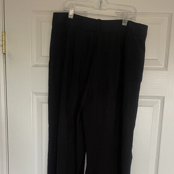 NWT Mango Black Viscose Wide Leg Chic Trousers - Picture 5 of 5